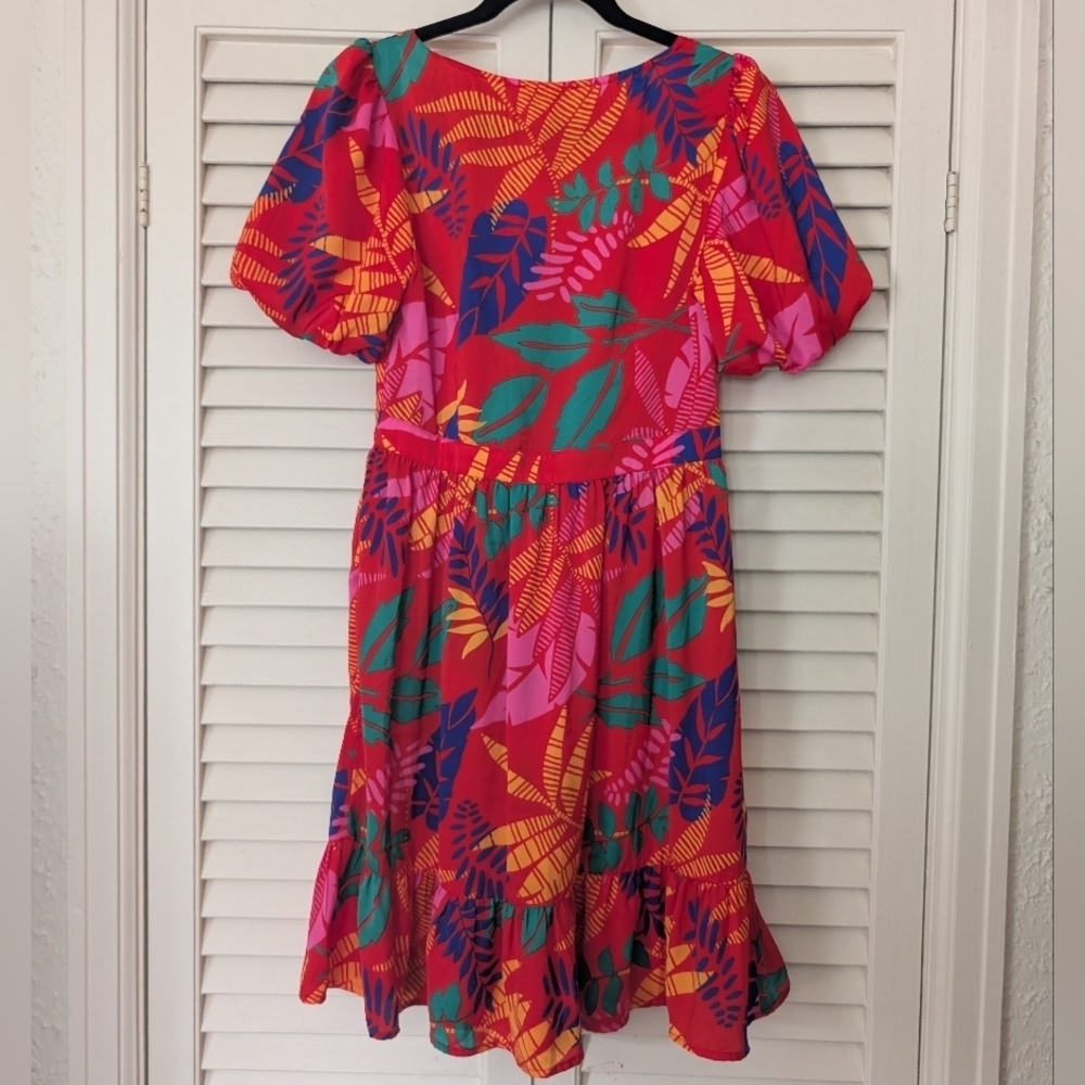 NWT Skies are Blue Vibrant Leaf Dress - Picture 5 of 7